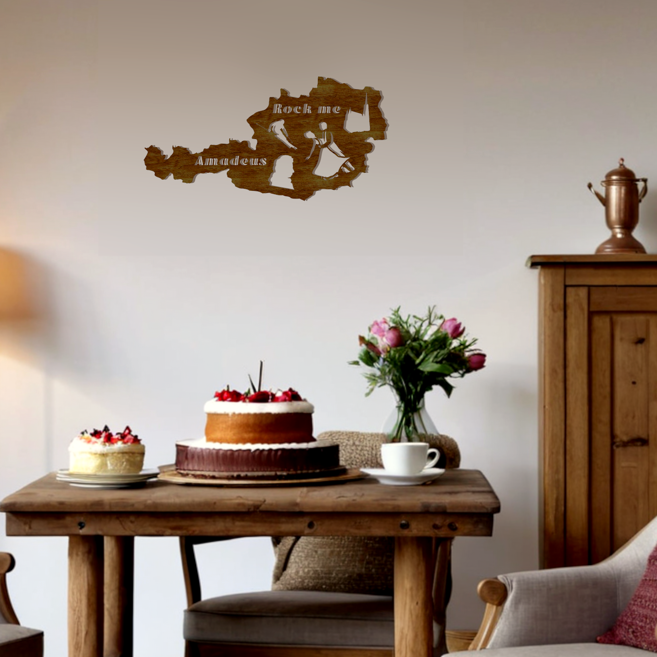 Österreich Landkarte Wandtattoo