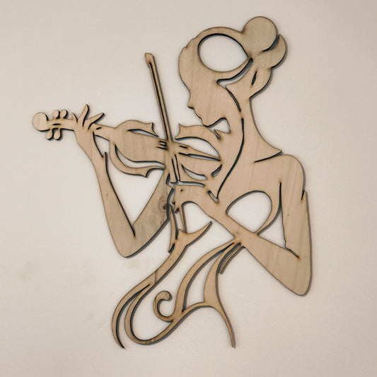 Wand Tattoo Lady Violin
